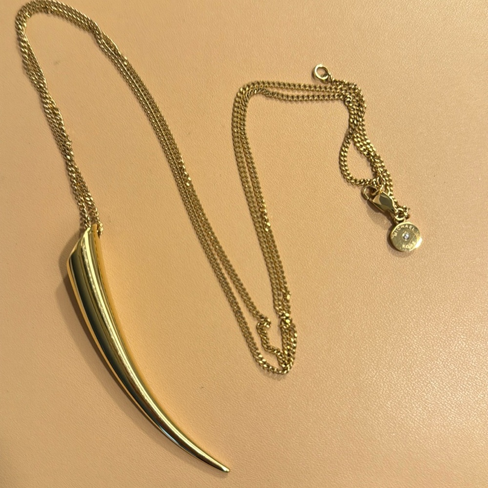 Michael Kors Gold Tusk Necklace